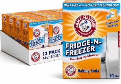 Picture of ARM & HAMMER Baking Soda Fridge-n-Freezer Odor Absorber, 14 oz Box | Helps Keep Food Tasting Fresh, Long-Lasting, Natural & Unscented Deodorizer, For Kitchen & Home