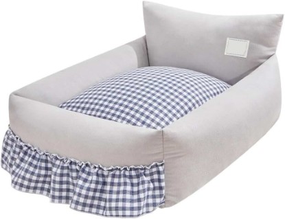 Picture of Dog Bed Creative Backrest Pet Sofa Bed Four Seasons Universal Removable and Washable Dog Kennel Cat Kennel Warm in Winter Cat Bed (Color : Gray, Size : 63cm*55cm20cm) (Gray 63cm*55cm20cm)