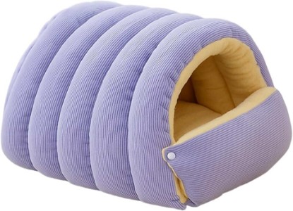 Picture of Washable Enclosed Cats House with Removable Cover Soft Plush Bed for Stress Relief Antislip Base Indoor Pet Furniture