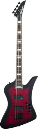 Picture of Jackson JS Series Kelly Bird Bass JS3Q, Transparent Red Burst, Amaranth Fingerboard