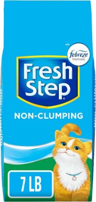 Picture of Fresh Step Non Clumping Cat Litter with Febreze Freshness, Lightweight and High-Absorbing Formula with Odor Control, 7 lb. Bag