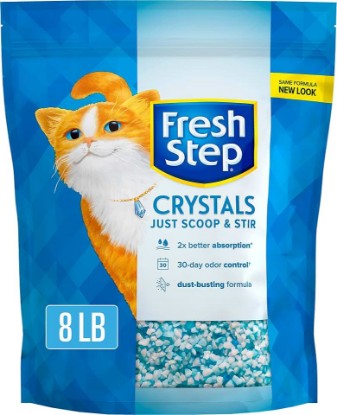 Picture of Fresh Step Crystal Cat Litter, Lightweight with Long-Lasting Odor Control, Low Dust, 8lbs.