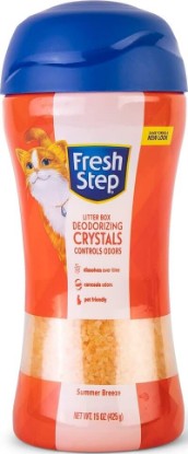 Picture of Fresh Step Cat Litter Crystals Deodorizer, Summer Breeze, 15 Oz | Non-toxic crystals neutralize odor at the source in any litter box, keeps home areas smelling fresh