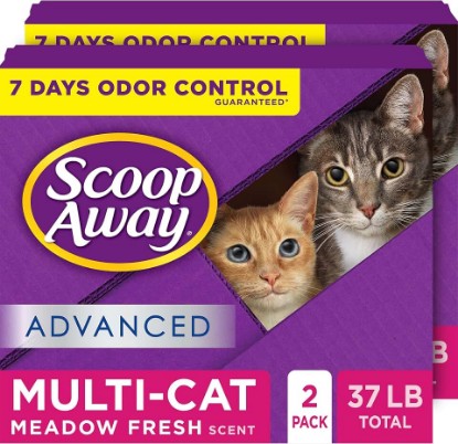 Picture of Scoop Away Advanced Multi Cat Clumping Cat Litter, 18.5lb, 2Pk | Meadow Fresh Scent, Clumping Litter for Multiple Cats, Compatible with Most Automatic Litter Boxes