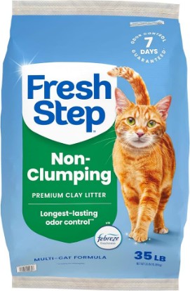 Picture of Fresh Step Non-Clumping Cat Litter with Febreze Freshness, High-Absorbing Formula, Odor Control, Low Dust, 35 lb. Bag