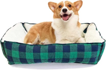 Picture of LIFFY Small Dog Bed Cat Bed - Washable Plush Calming Donut for Puppies and Cats, Soft Pet Bed with Non-Slip Bottom, Round Dog Bed Burrow, Machine Washable & Durable for Indoor Use