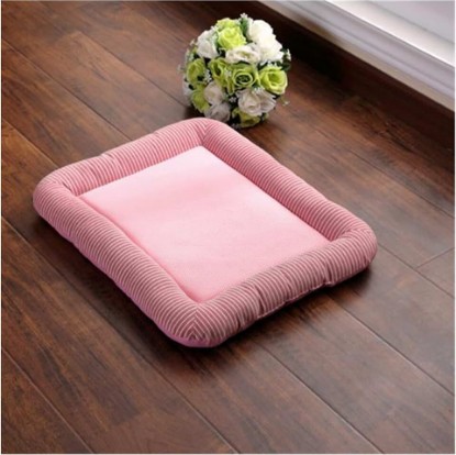 Picture of Dogs and Cats Pet Pad Breathable Anti-slip Spring Summer Pet Dog Bed Puppy Ice Silk Mat Cushion for Car Floor Sofa Cat Dogs Nest Kennel Mattress Pad Pet Bed (Color : Blue net Size : XL 78x62cm)(P