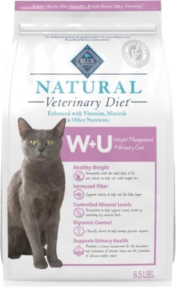 Picture of Blue Buffalo Natural Veterinary Diet W+U Chicken Dry Cat Food, 6.5 lb | Weight Management & Urinary Care Formula, Real Chicken #1 Ingredient, Increased Fiber to Help Cats Feel Fuller Longer