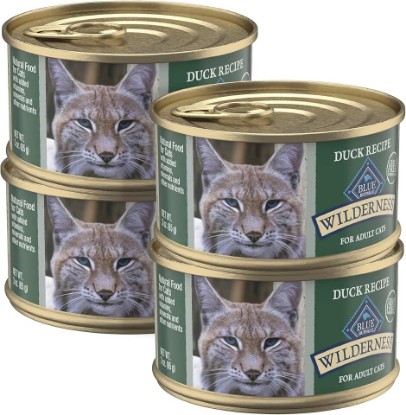 Picture of Blue Buffalo Wilderness Adult Wet Cat Food, Natural High-Protein and Grain-Free Recipe, Duck Paté Recipe, 3oz Cans, 4Pack Trial Size