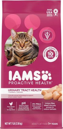 Picture of IAMS Proactive Health Urinary Tract Health Dry Cat Food, Chicken, 7 lb | Veterinarian-recommended, real chicken #1 ingredient, reduces urinary pH, antioxidants, antioxidants for immune support