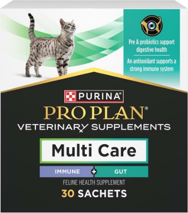 Picture of Purina Pro Plan Veterinary Cat Supplements Multi Care Feline Health Supplement, Cat Gut Health and Immune Support