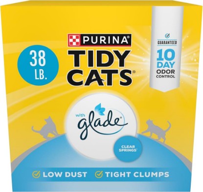Picture of Purina Tidy Cats Clumping Cat Litter, Glade Clear Springs, 38 lb | Lightweight, low dust multi-cat litter with 10-day odor control and fresh floral fragrance