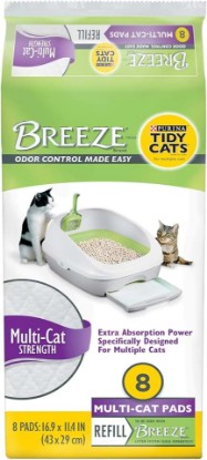Picture of Purina Tidy Cats Cat Litter Breeze Pads Refill Pack Multi Cat Litter Pads - 8 ct. Bag