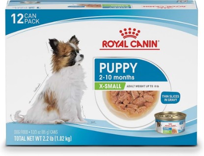 Picture of ROYAL CANIN Size Health Nutrition X-Small Puppy Thin Slices in Gravy Dog Food, 3 oz (Pack of 12)
