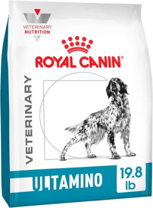 Picture of ROYAL CANIN Veterinary Diet Canine Ultamino Adult Dry Dog Food, 19.8 lb Bag | Extensively Hydrolyzed Protein, Food Sensitivity Support, Elimination Diet, Developed by Veterinarians