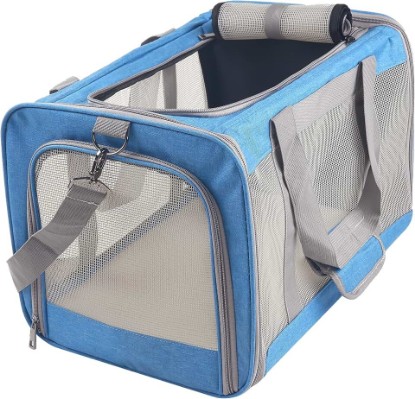 Picture of ATVobi Portable Cat Carrier for Small to Large Cats - Soft, Airline Approved, Blue