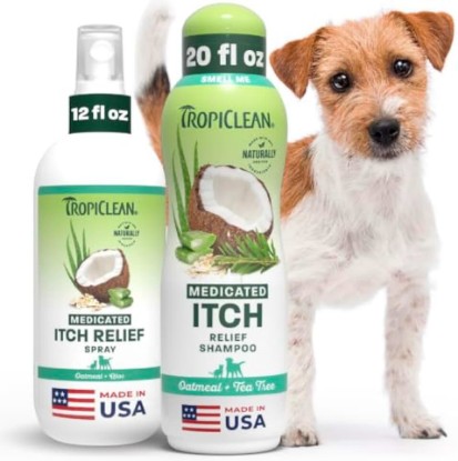 Picture of TropiClean Itch Relief Dog Shampoo and Spray, 2 Pack