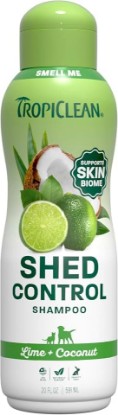 Picture of TropiClean Deshedding Dog Shampoo, Lime & Coconut Scent, 20oz. | Fast-Acting Shedding Control | Coat Softener | Lime & Coconut Scent | Puppy & Cat Safe | Made in USA