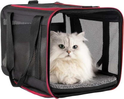 Picture of Quick-in Cat Travel Carrier Bag, L, Easy Storage | Top Load, Quick-in. Collapsible, Sturdy, Lightweight