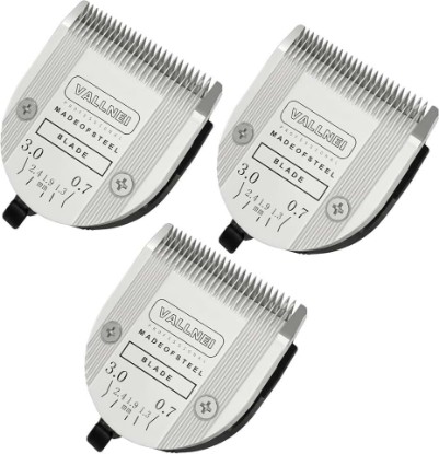 Picture of [3 Pack] 5-in-1 Professional Animal Clipper Blades for Wahl Arco, Bravura, Chromado, Creativa, Figura, Motion & SuperGroom, Detachable Adjustable Dog Cat Pet Grooming (Silver)