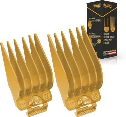 Picture of Wahl Hair Clipper Genuine Secure Fit Attachment Guard Set, #10 & #12 | Guide Combs For Long Hair Styles & Fades, 2 Full Size Hair Clipper Guide Combs – Model 3025025