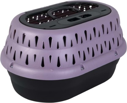 Picture of Petmate Top Load Plastic Cat Kennel, One-Door, 19in, Purple | for Small Dogs, Puppies and Cats, Top Loading Carrier for Pets Up to 10 lbs, Made in USA