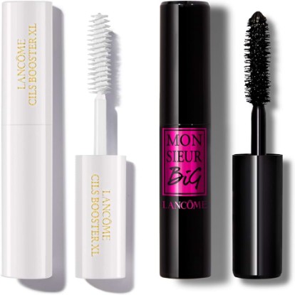 Picture of Lancôme Cils Booster XL Mascara Primer & Monsieur Big Volumizing Black Mascara Duo - Voluminizing & Priming Travel Size Makeup Set - For Instant False Lash Look & Big Volume