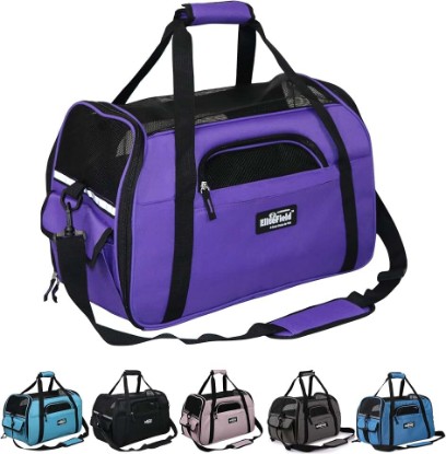 Picture of EliteField Soft-Sided Pet Carrier for Cats & Small Dogs (3-Year Warranty) | Airline Approved, Removable Bed & Cover, Built-In Leash, Luggage Sleeve, Seat Belt Loop, Waterproof, Durable, Foldable
