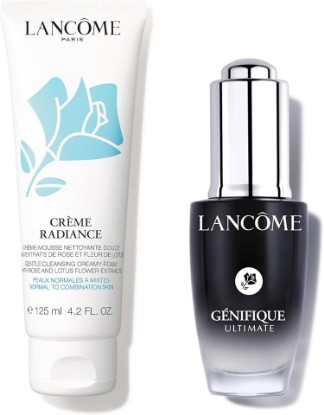 Picture of Lancôme Radiant Nightime Skincare Routine - Créme Radiance Cream-to-Foam Face Cleanser 4.2 Fl Oz & Génifique Ultimate Dual Recovery Face Serum 0.67 Fl Oz