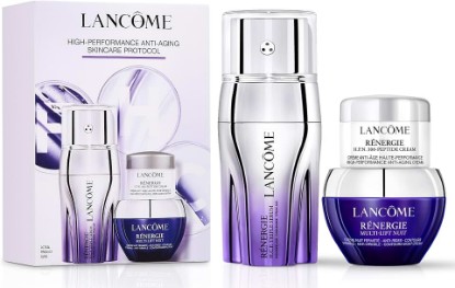 Picture of Lancôme Rénergie Discovery Gift Set – Limited Edition – Full-Size H.C.F. Triple Serum 0.7 fl oz, H.P.N. 300-Peptide Cream 0.17 fl. oz, Night Cream 0.5 fl oz – Hyaluronic Acid, Vitamin C, Ferulic Acid