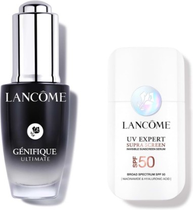 Picture of Lancôme Protect & Prevent Anti-Aging Skincare Duo - Supra Screen Invisible Serum Sunscreen SPF 50+ & Génifique Ultimate Dual Recovery Face Serum 0.67 Fl Oz.