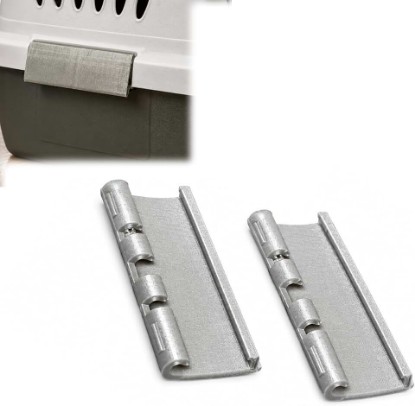 Picture of Replacement Latch Compatible with Petmate Sky Kennel Door Latch Set for 19"-26" Plastic Pet Carriers, Short & Long Kennel Repair Kit 2-Pack (Grey, Long)