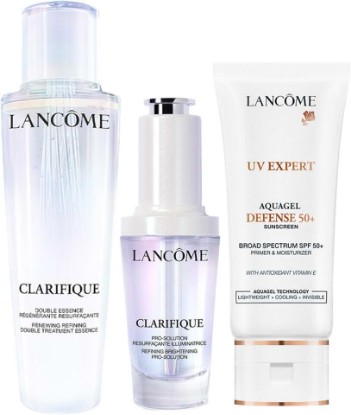 Picture of Lancôme Brightening Routine Skincare Bundle - Clarifique Double Treatment Essence, Clarifique Pro-Solution Serum & UV Expert Primer with SPF 50