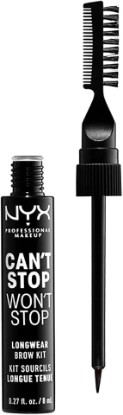 Picture of NYX PROFESSIONAL MAKEUP Can't Stop Won't Stop Longwear Eyebrow Kit - Black