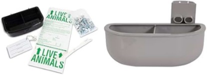 Picture of Petmate 290300 Kennel Travel Kit with Double Diner Kennel Bowl Bundle - Complete Pet Travel Solution with Food & Water Bowls