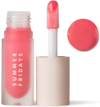 Picture of Summer Fridays Dream Lip Oil - Hydrating Tinted Lip Gloss Oil - Non-Sticky Formula with Skincare Benefits for Long-Lasting Softness + Shine - Effortless Beauty Gifts - Pink Cloud (0.15 Oz)