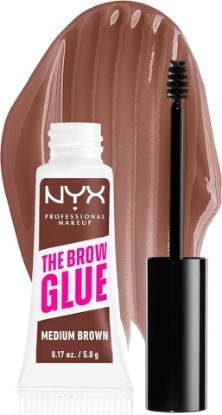 Picture of NYX PROFESSIONAL MAKEUP The Brow Glue, Extreme Hold Tinted Eyebrow Gel - Medium Brown