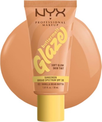 Picture of NYX PROFESSIONAL MAKEUP Buttermelt Glaze Soft Glow Skin Tint + SPF 30, Up To 12HR Wear, 02 Vanilla Bean Butta