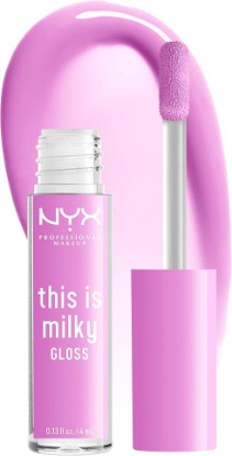 Picture of NYX PROFESSIONAL MAKEUP This Is Milky Gloss, Vegan Lip Gloss, 12 Hour Hydration - Lilac Splash (Sheer Baby Purple)