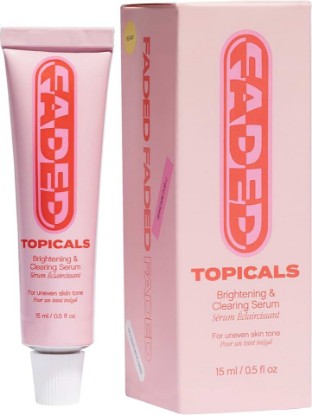 Picture of Topicals Faded Brightening Serum, Reduces Discoloration, 0.5 Fl Oz | Clears Post-Blemish Marks, Scars & Spots, Kojic Acid & Niacinamide, Dermatologist-Tested, Vegan