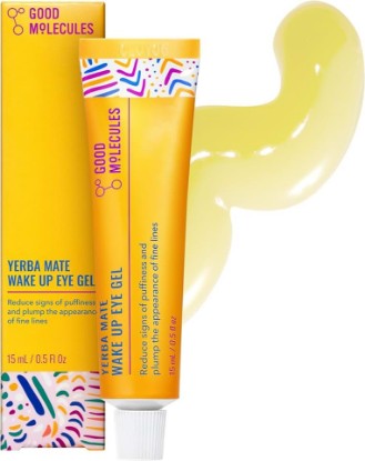 Picture of Good Molecules Yerba Mate Wake Up Eye Gel, Caffeine Under Eye Cream, 15 ml | Refreshes and hydrates tired under eyes with caffeine. Helps improve the look of puffiness, under eye bags, and fine lines.