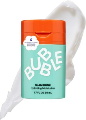 Picture of Bubble Skincare Slam Dunk Hydrating Face Moisturizer - Travel Size Lightweight Face Lotion with Vitamin E + Aloe Vera - Daily Facial Moisturizer for Normal + Dry Skin with Blue Light Protection (50ml)