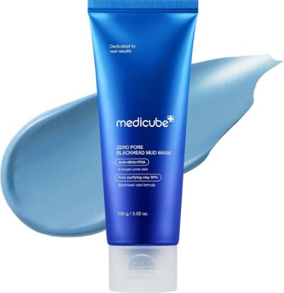 Picture of medicube Zero Pore Blackhead Mud Mask - Pore Cleansing & Gentle Exfoliating | Blackhead-Removing Clay Mask with AHA BHA PHA, Pore Minimizing & Cooling Care, 3 Min Quick Dry, Korean Skincare 3.52 oz.