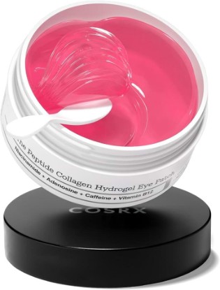 Picture of COSRX Pink Peptides Collagen Hydrogel Eye Patch for Puffy Eyes (60) | Cooling & Firming Under Eye Patches with 4-Peptide & Caffeine, Depuffing Gel Eye Mask, Korean Skin Care