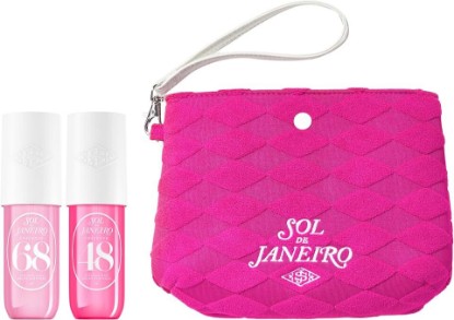 Picture of SOL DE JANEIRO Giftable Set - Two Travel Size Perfume Mists with Pink Pouch | Cheirosa 68 and Cheirosa 48, 3 fl oz each, $72 Value, Amazon Exclusive