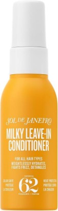 Picture of Sol de Janeiro Milky Leave-In Conditioner (2.03 Ounce, Cheirosa 62) | Fights Frizz, Detangles, Heat Protection Spray For Hair, Vegan Formula, Travel Size