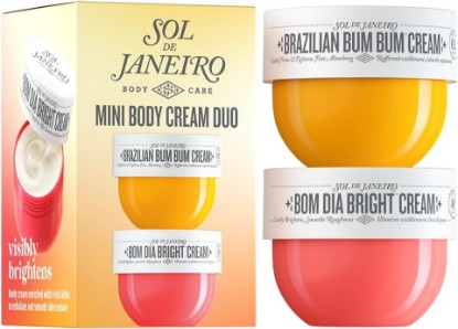 Picture of SOL DE JANEIRO Mini Body Cream Duo Brazilian Bum Bum & Bom Dia Bright Cream | Trial Set, Travel Size, Beauty Minis, 2 Piece Set 25 mL, $24 Value