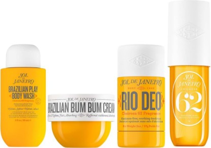 Picture of SOL DE JANEIRO Cheirosa 62 Travel Essentials Bundle - TSA Friendly Sizes | Cheirosa 62 Perfume Mist, Rio Deo, Brazilian Bum Bum Cream, and Brazilian Play Body Wash