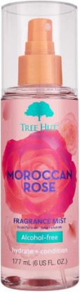 Picture of Tree Hut Hair and Body Mist, Moroccan Rose, 6 Fl Oz | Hydrating & Alcohol-Free Body Spray, Fragrance with Bergamot, Tea Rose & Amber Notes, Alcohol-Free Formula