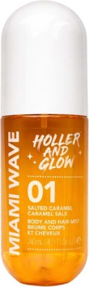 Picture of Holler Miami Wave Salted Caramel Body And Hair Mist, 8.11 fl oz | Get a dreamy, sun-kissed glow with this vegan, non-toxic spray. Perfectly blends sweet coconut and rich, creamy indulgence.
